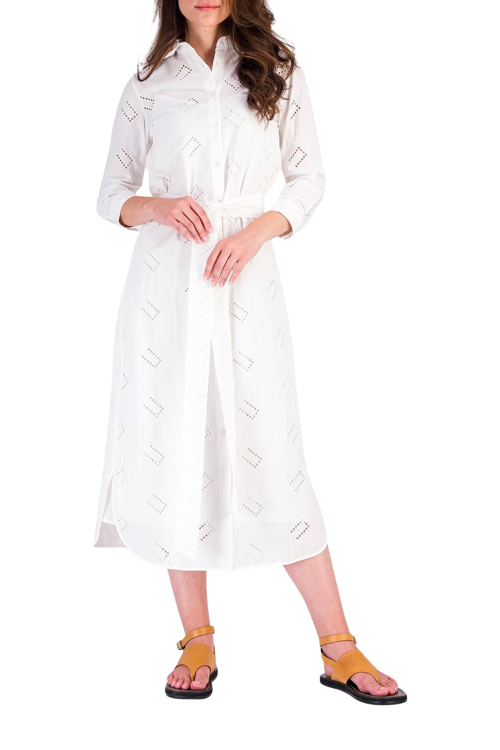1 QTY NEW ROBE LONGUE BRODERIE ANGLAISE