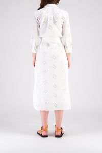 1 QTY NEW ROBE LONGUE BRODERIE ANGLAISE