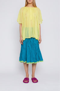 Blouse Rose à manches courtes - Yellow