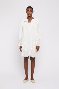 ZNOSTOCK_WHITE ROBE TRAVAILLEE ROSES BIS - White