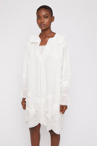 ZNOSTOCK_WHITE ROBE TRAVAILLEE ROSES BIS - White