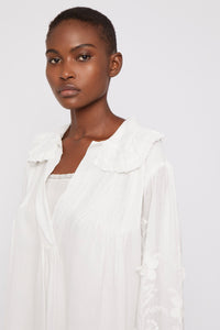 ZNOSTOCK_WHITE ROBE TRAVAILLEE ROSES BIS - White