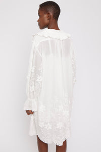 ZNOSTOCK_WHITE ROBE TRAVAILLEE ROSES BIS - White