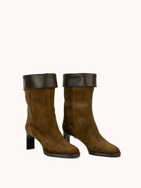 8qty NEW / Bottes Victoria 65 en cuir suédé - Green
