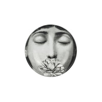 Tema e Variazioni n°393 round porcelain ashtray - Black & White