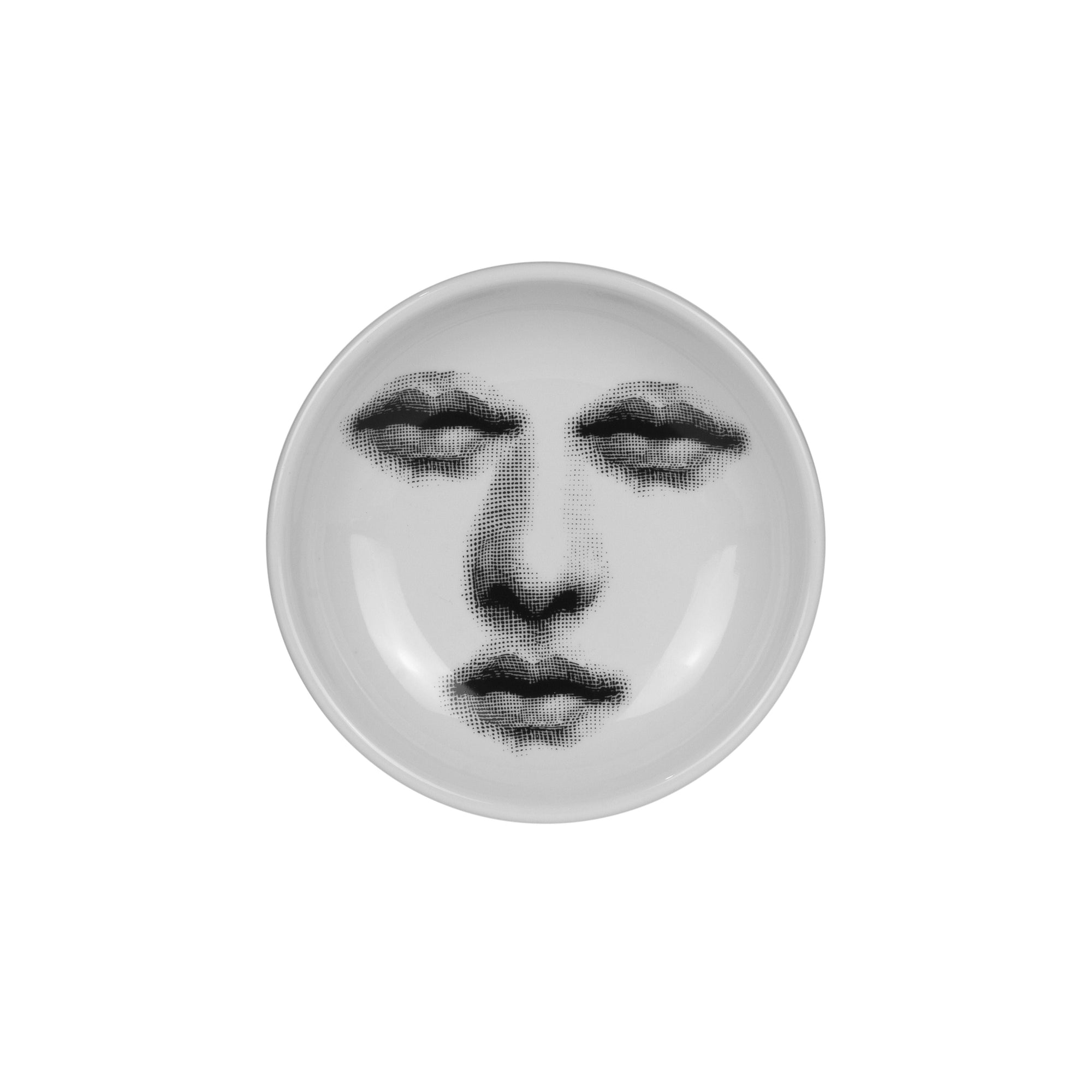 Tema e Variazioni n°394 round porcelain ashtray - Black & White
