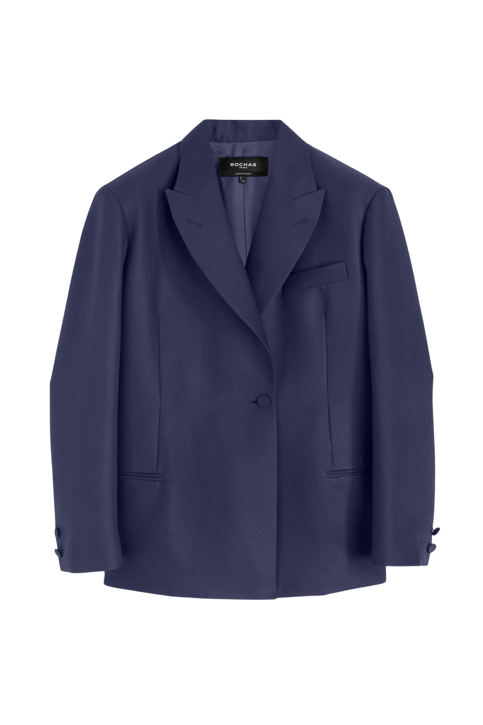 Blazer en laine vierge - Bleu