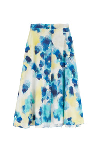 Jupe midi boutonnée - Bleu