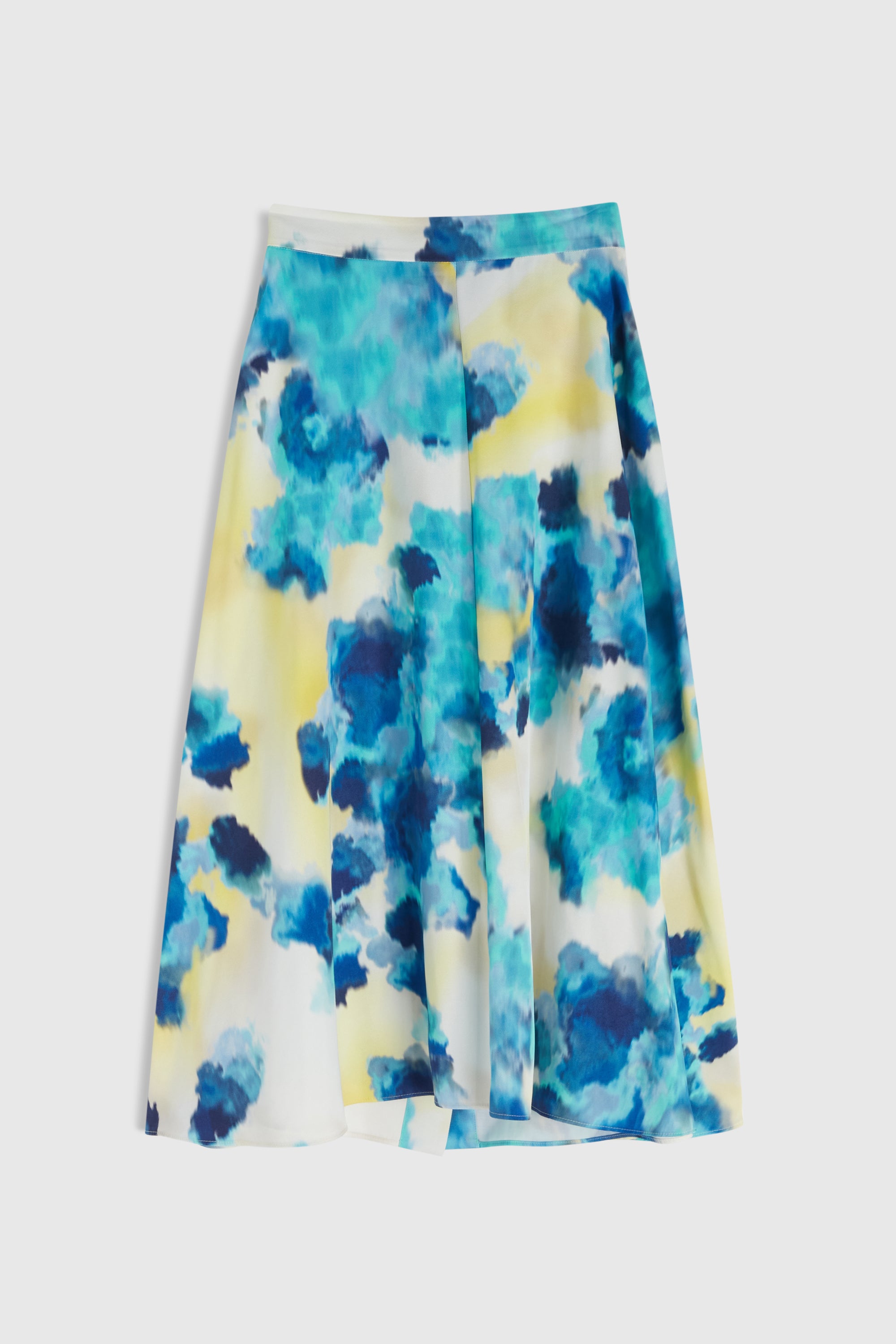 Jupe midi boutonnée - Bleu
