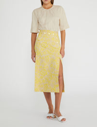 Blouse à manches courtes effet froissée - Brun