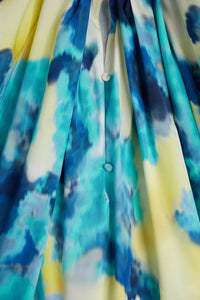 Blouse à manches bouffantes - Bleu
