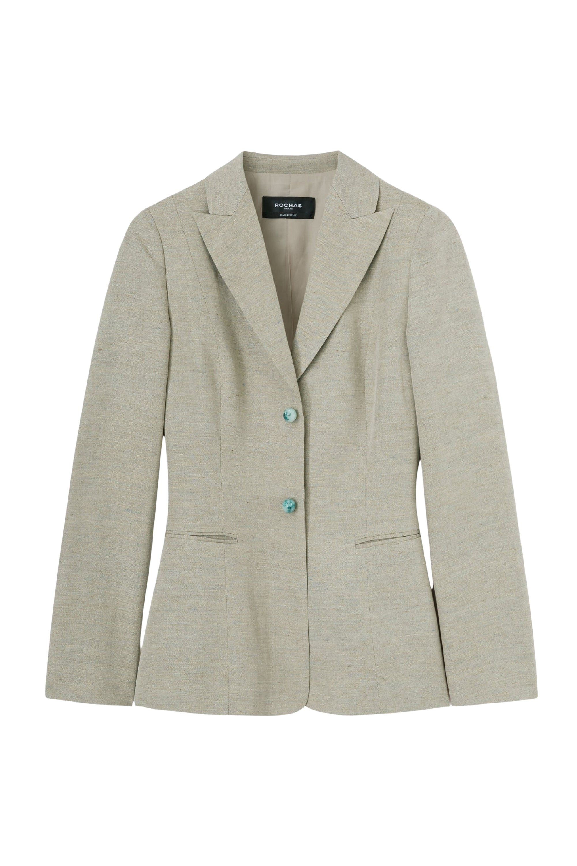 Veste de tailleur en lin - Beige Foncé