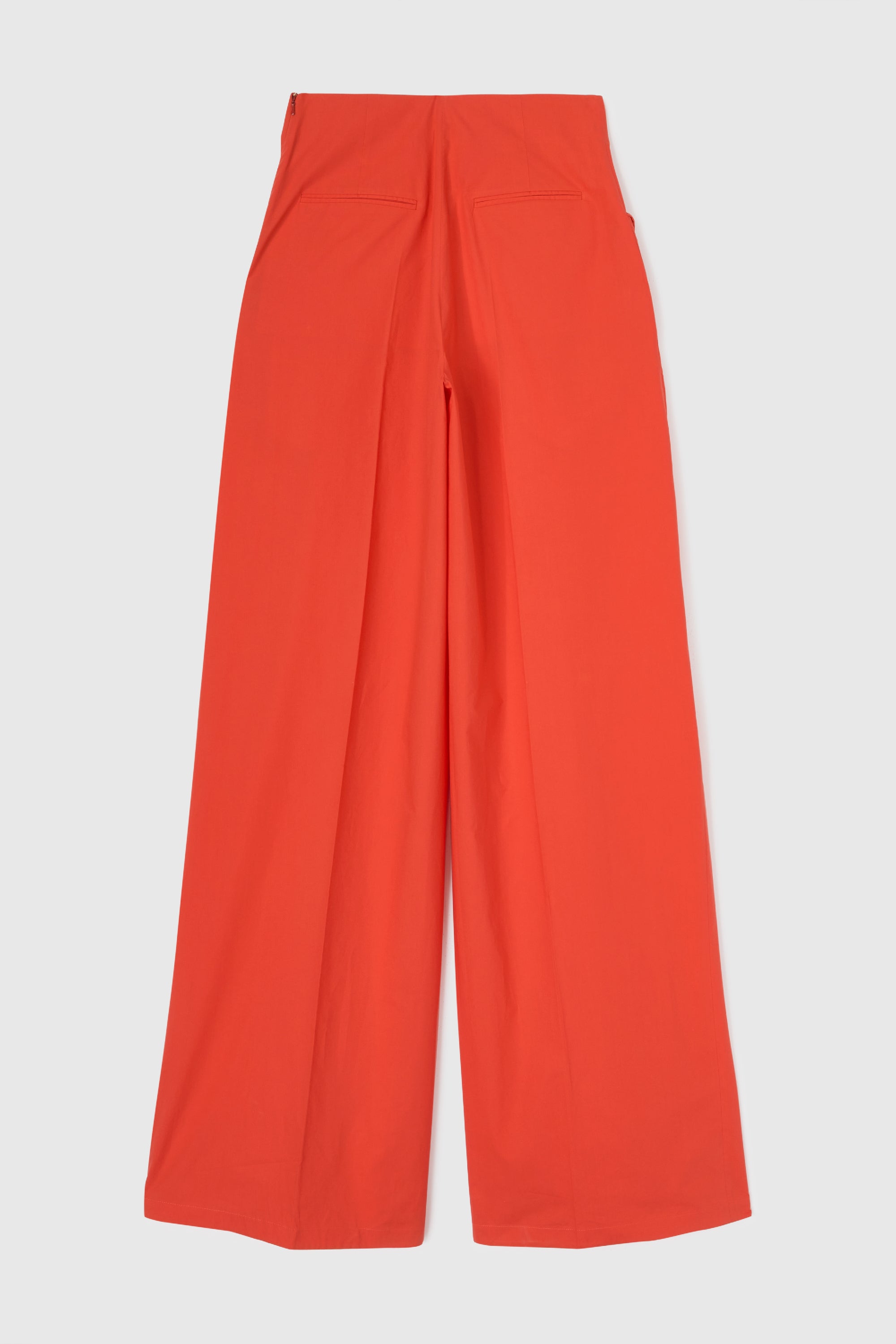 Pantalon ample taille haute - Rouge