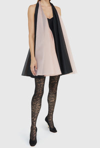 Robe en organza de soie - Rose