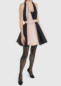 Robe en organza de soie - Rose