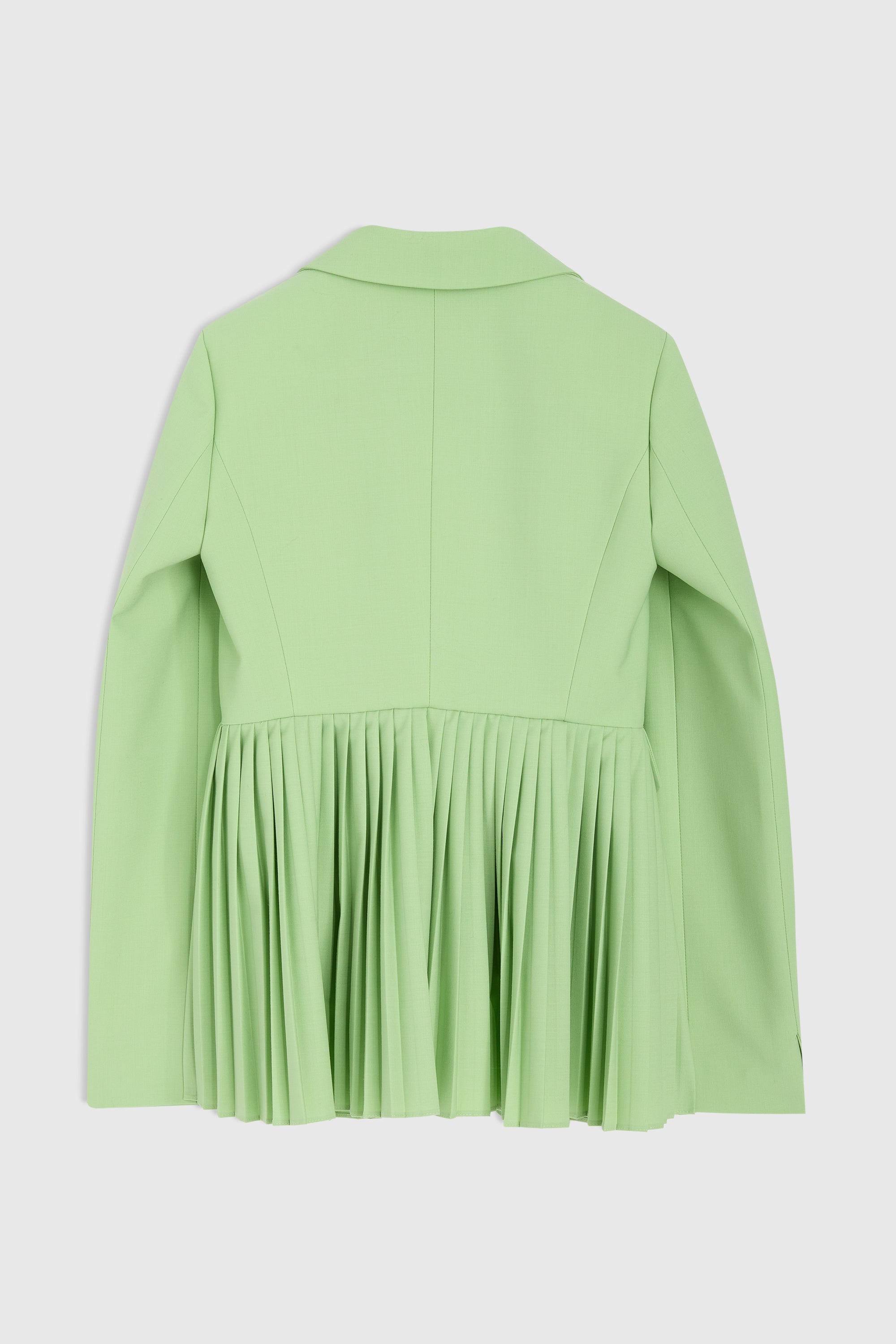 Blazer plissé en laine - Vert
