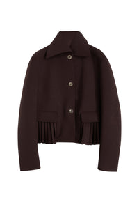 Veste courte en laine - Marron