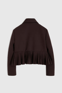 Veste courte en laine - Marron