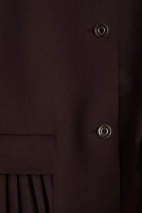 Veste courte en laine - Marron
