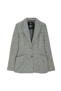 Blazer cintré en laine vierge - Gris