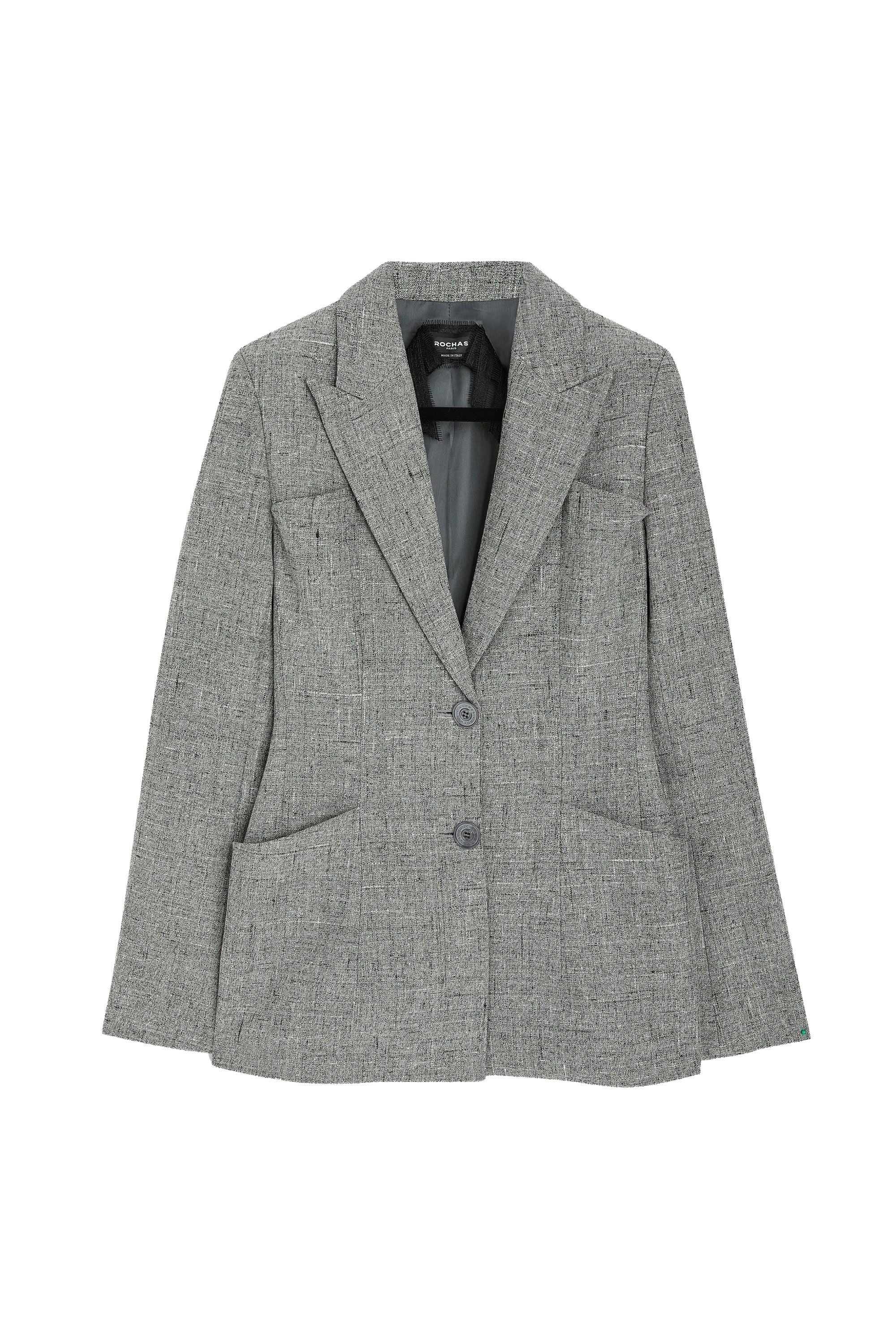 Blazer cintré en laine vierge - Gris