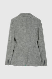 Blazer cintré en laine vierge - Gris