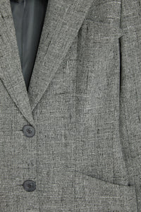 Blazer cintré en laine vierge - Gris