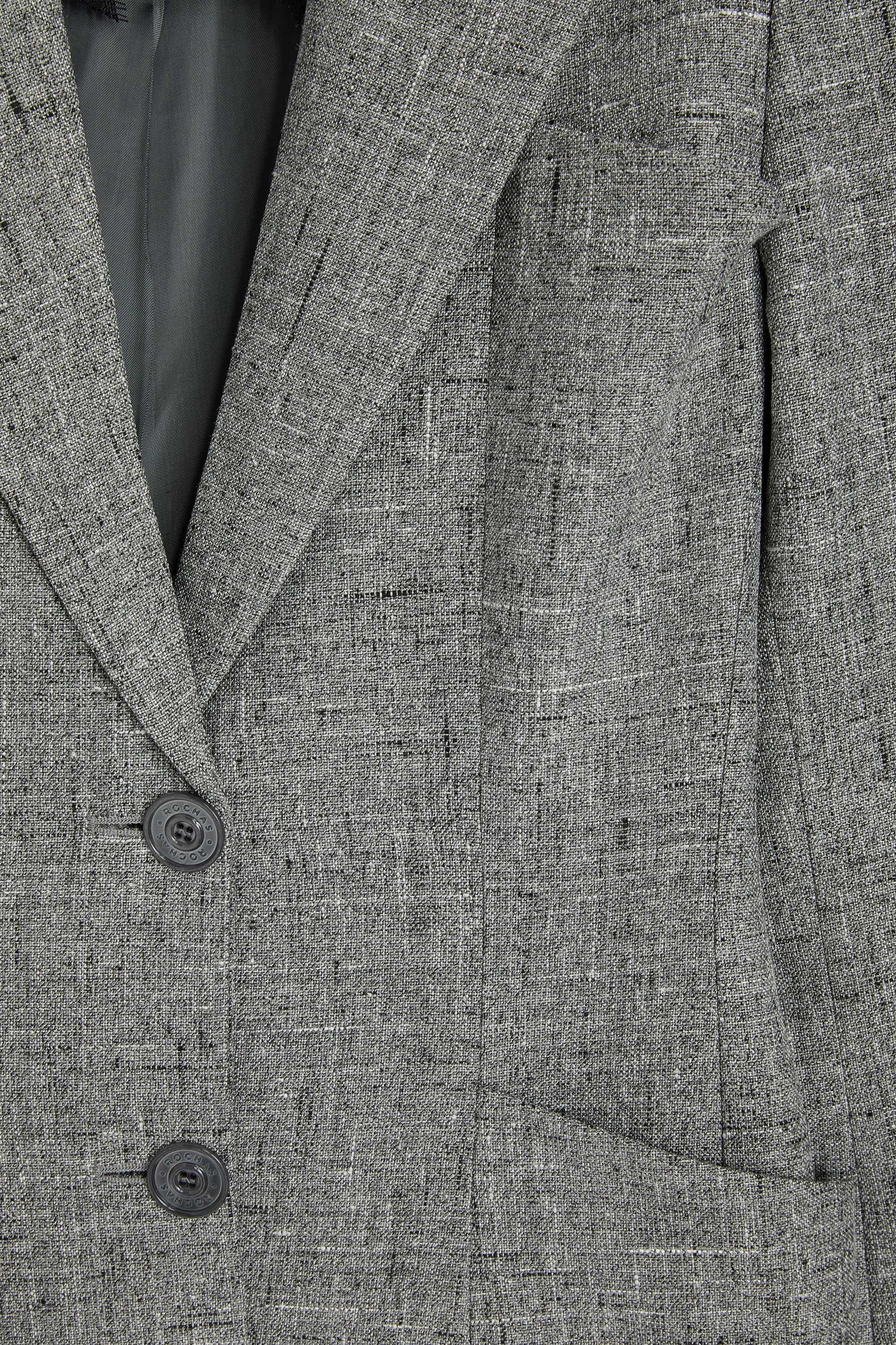 Blazer cintré en laine vierge - Gris
