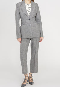 Blazer cintré en laine vierge - Gris