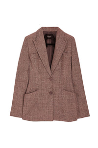 Blazer cintré en laine vierge - Orange