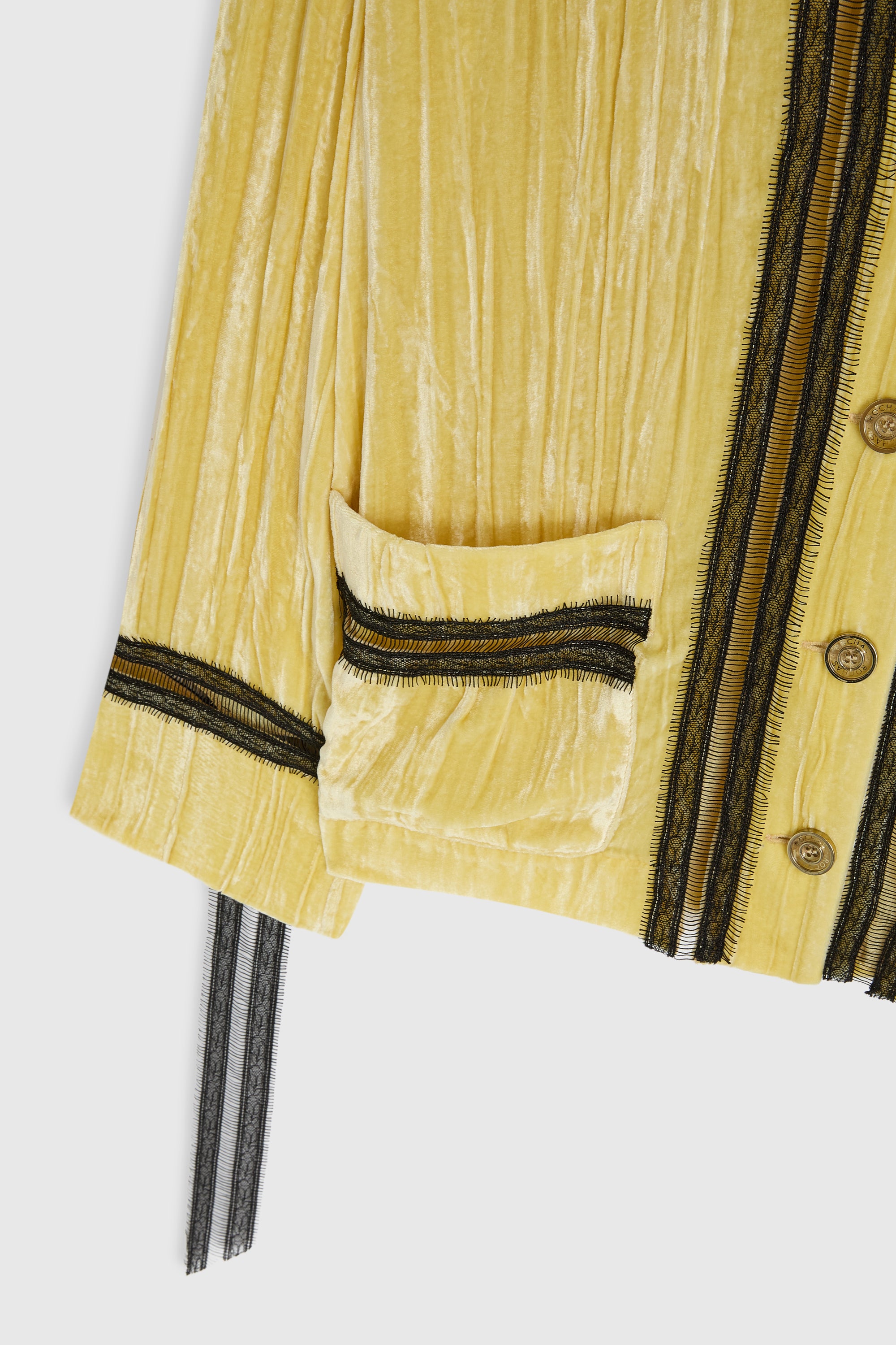 Veste en velours froissé - Jaune