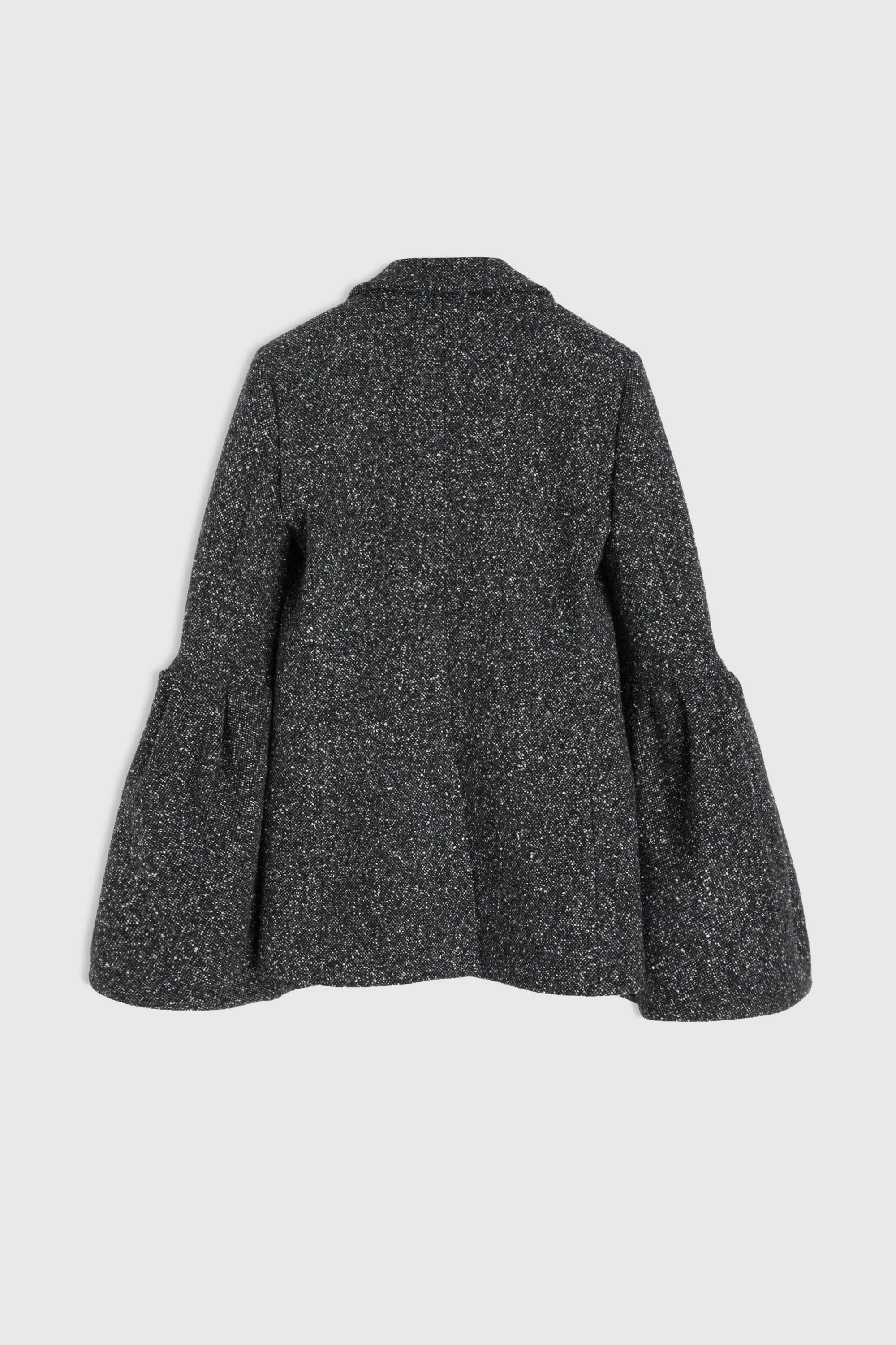 Veste à manches bouffantes en laine - Gris