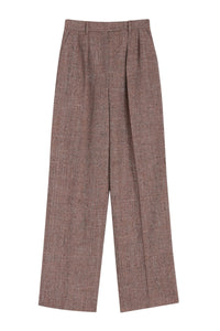 Pantalon de tailleur ample à pinces - Orange