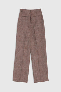 Pantalon de tailleur ample à pinces - Orange