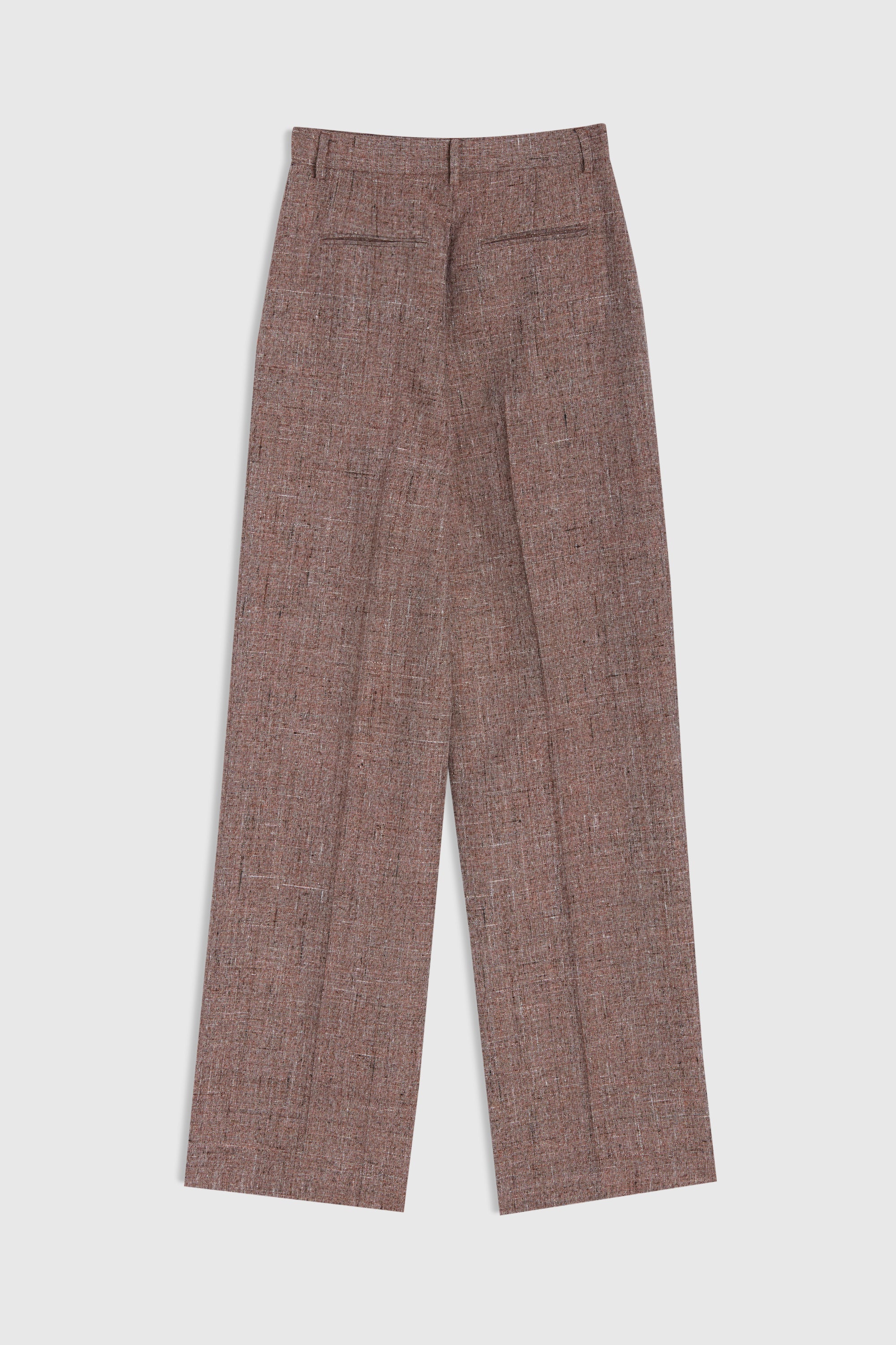 Pantalon de tailleur ample à pinces - Orange