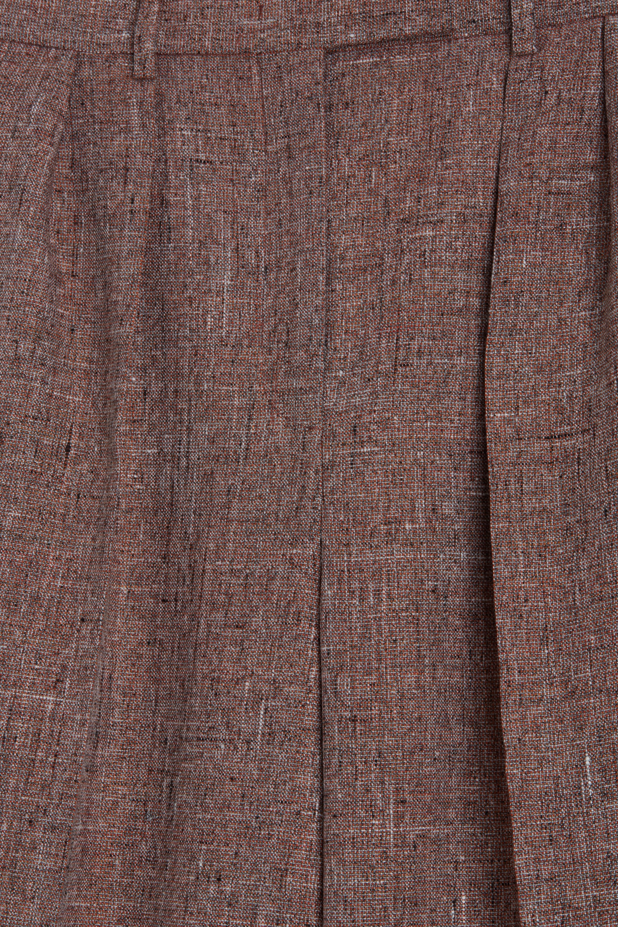 Pantalon de tailleur ample à pinces - Orange