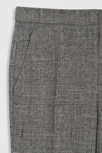 Pantalon de tailleur 7/8ème en laine - Gris