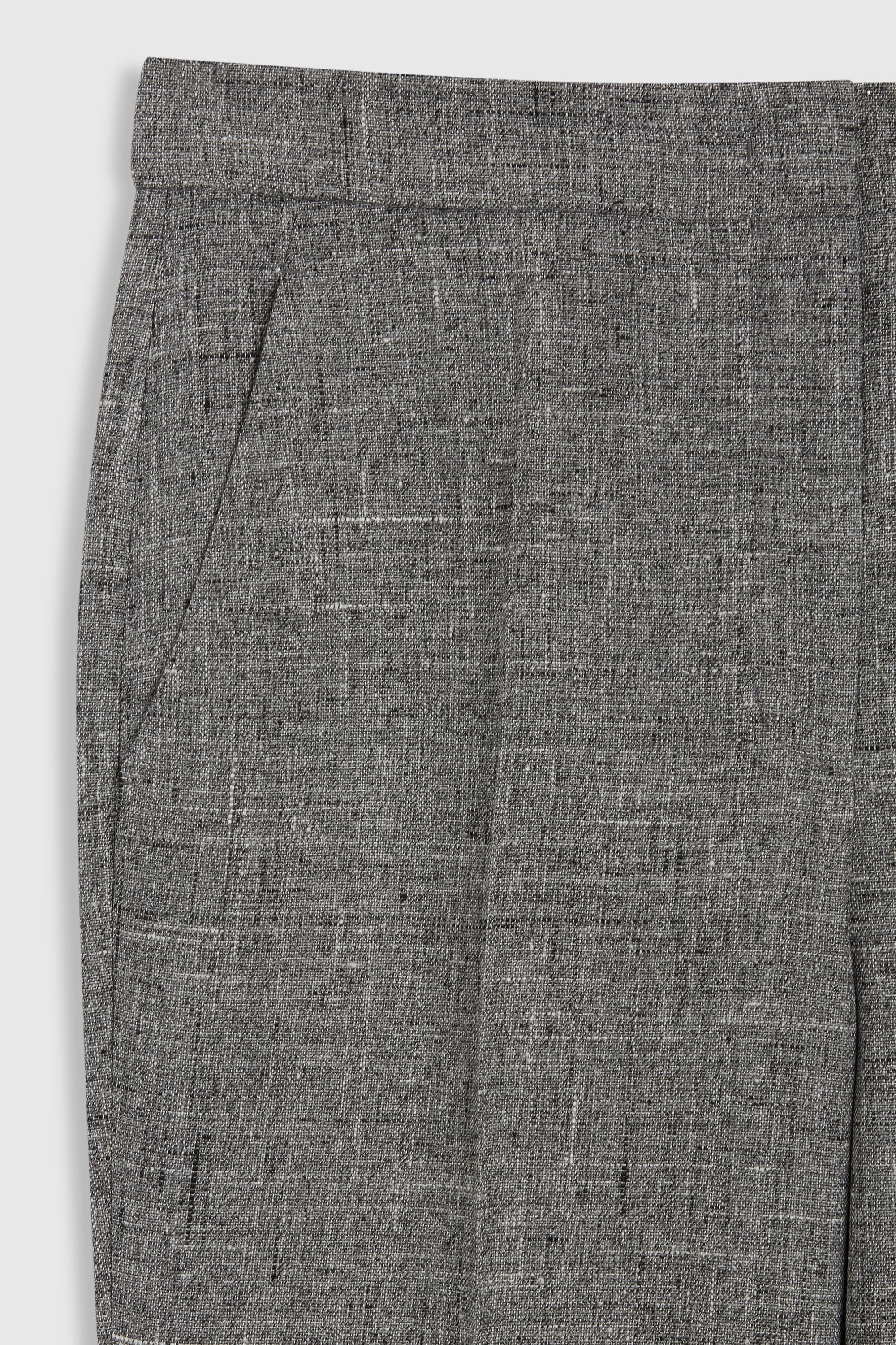 Pantalon de tailleur 7/8ème en laine - Gris