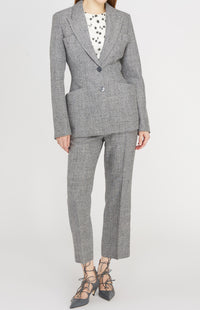 Pantalon de tailleur 7/8ème en laine - Gris
