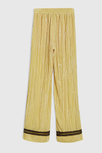 Pantalon en velours froissé - Jaune
