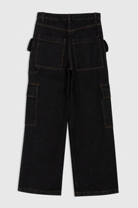 Pantalon cargo en denim - Gris