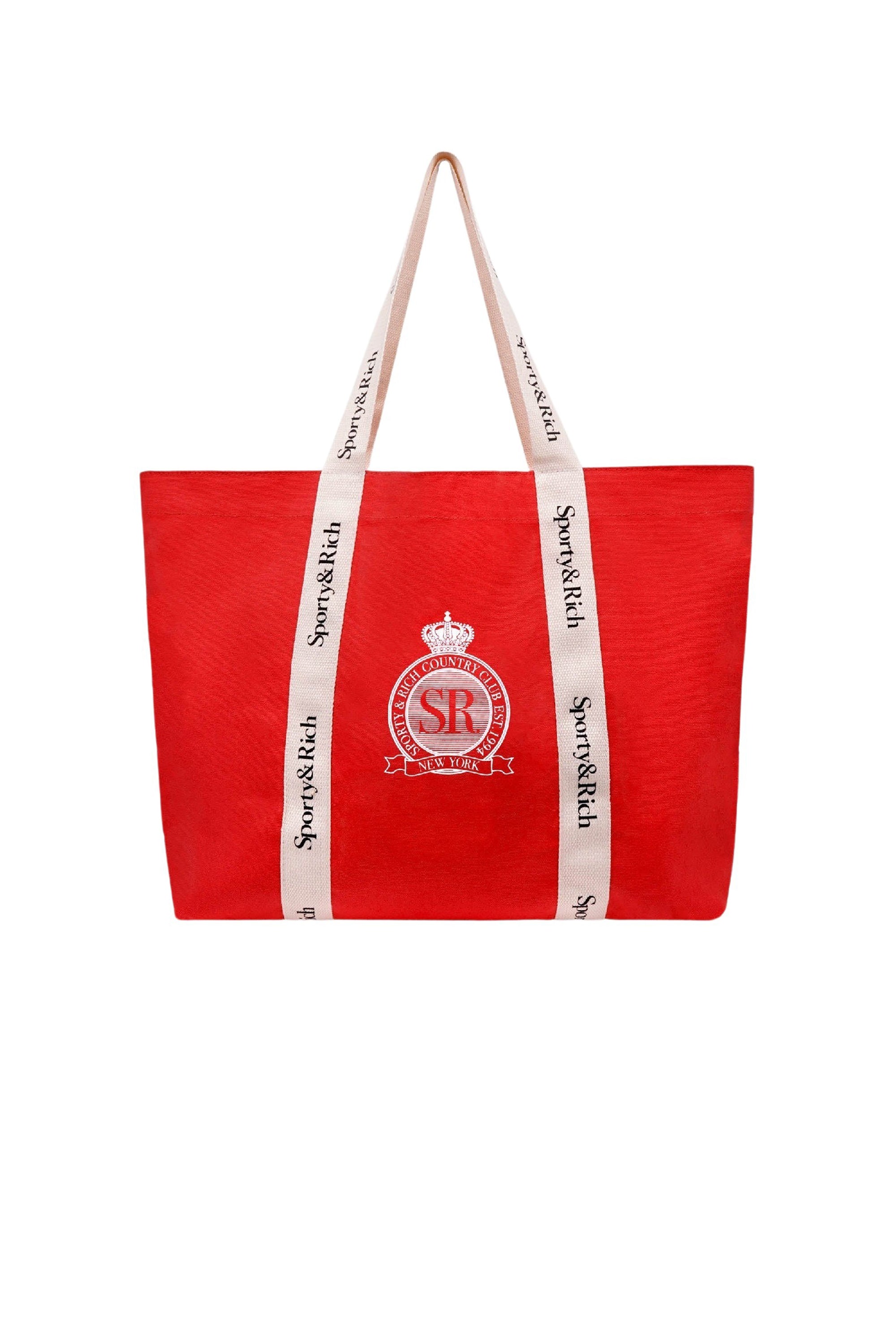 Sac cabas imprmé en tissu - Bright Red