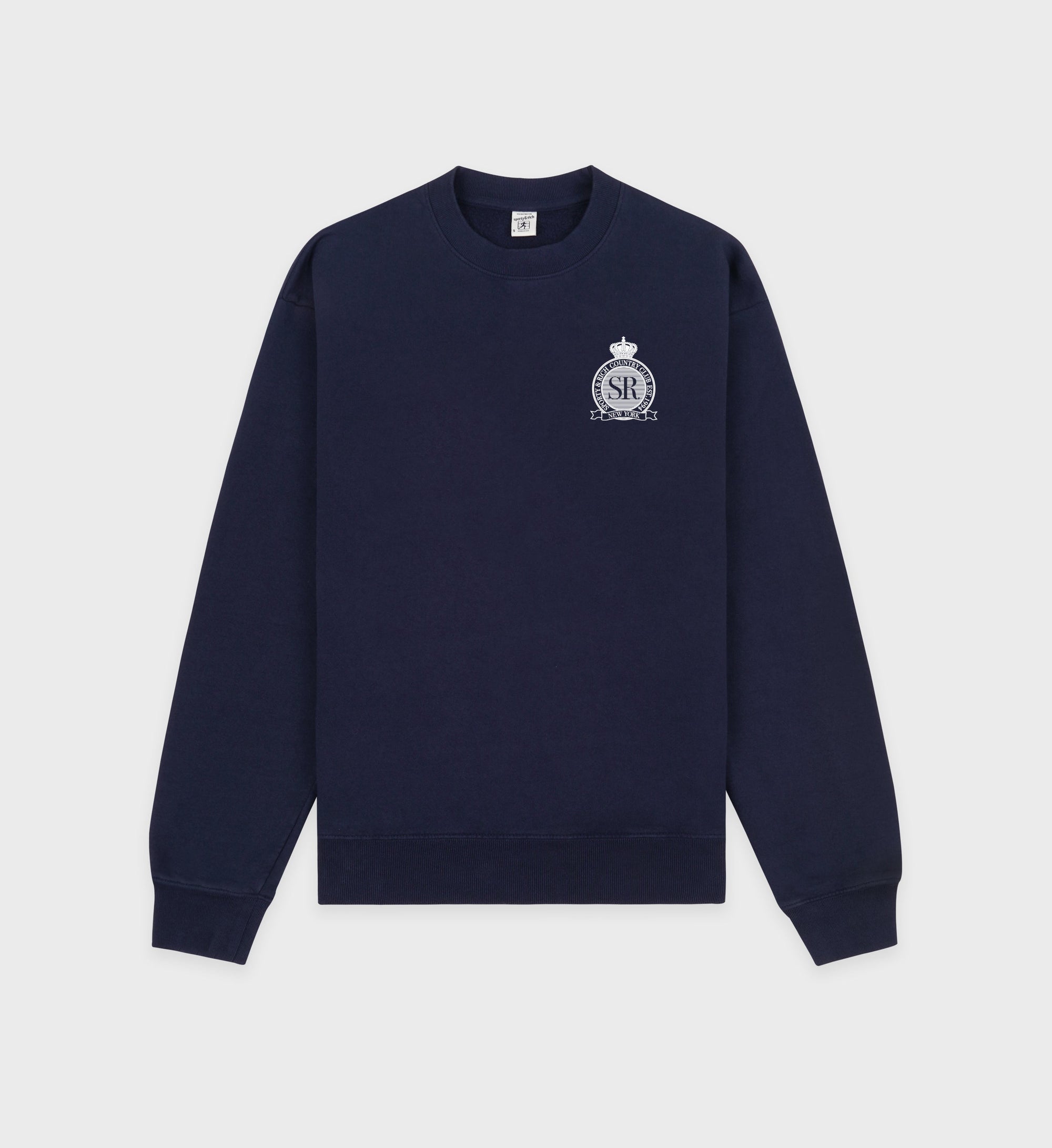 Royal Club Crewneck - Navy & White