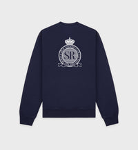 Royal Club Crewneck - Navy & White