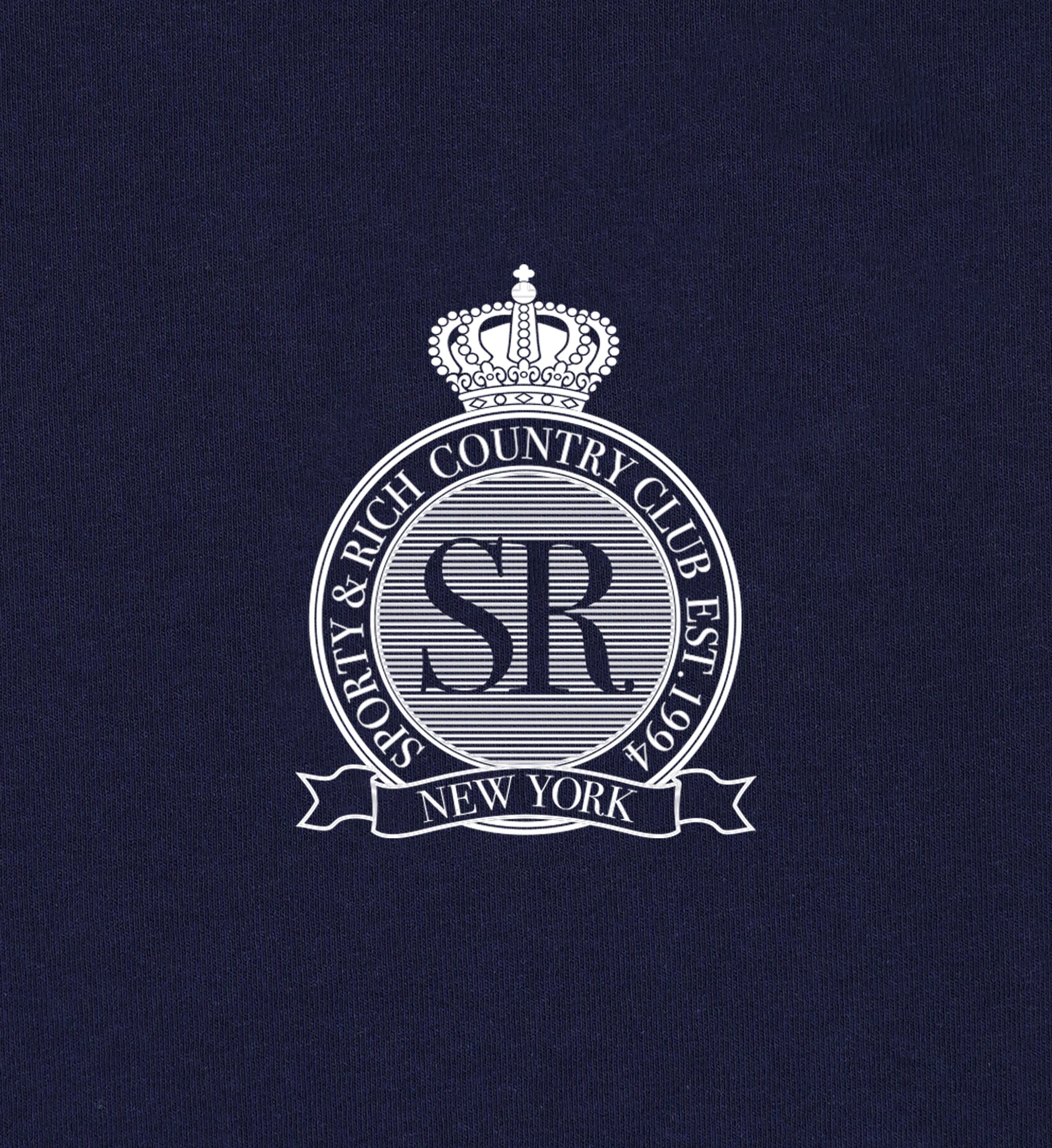 Royal Club Crewneck - Navy & White