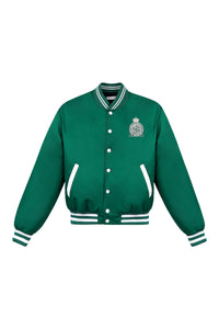 Veste bomber Varsity en satin - Spring Green