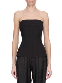 Top bustier en laine - Black