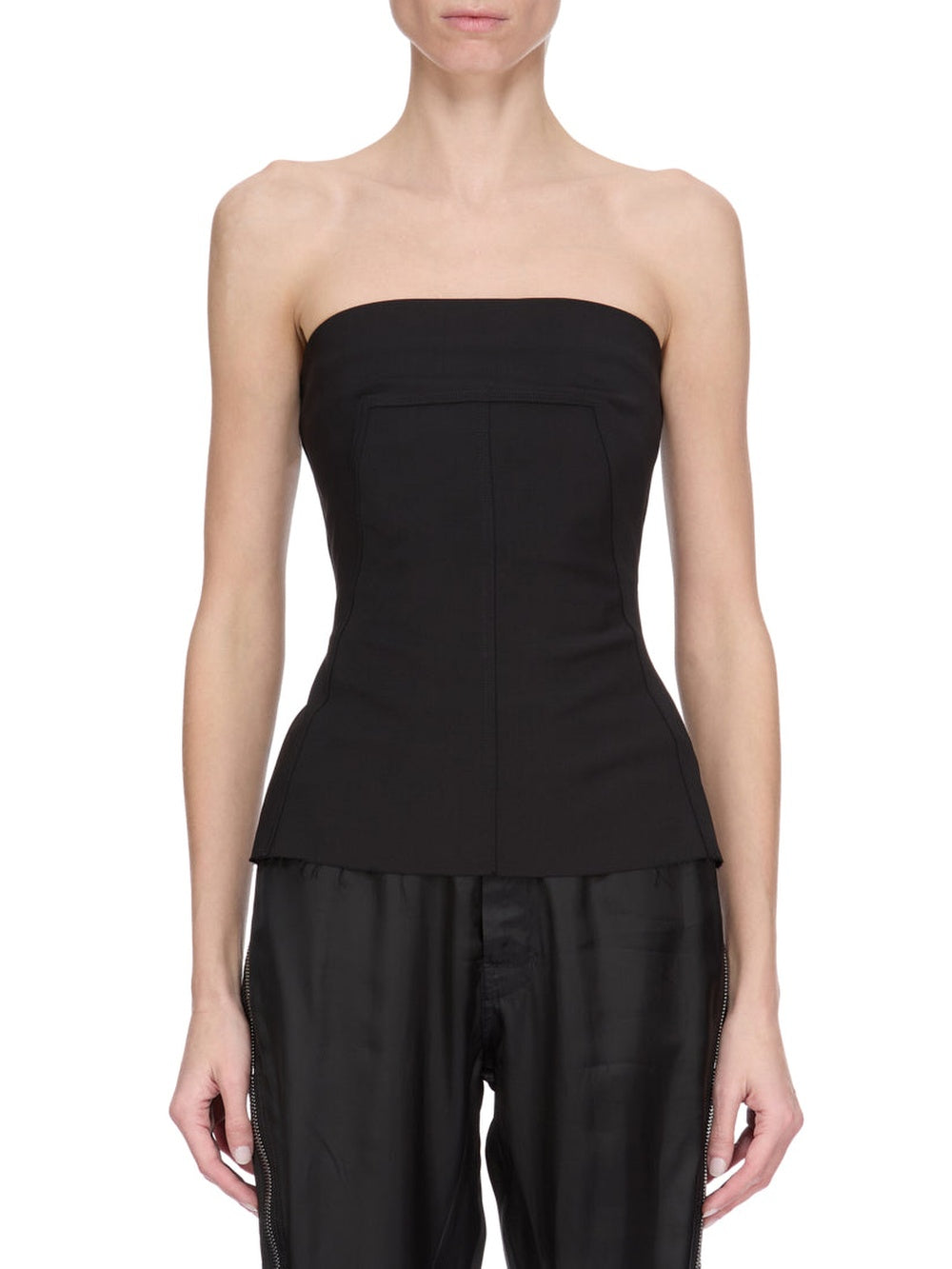 Top bustier en laine - Black