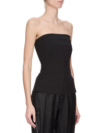 Top bustier en laine - Black