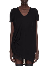 Hiked knitted T-shirt - Black